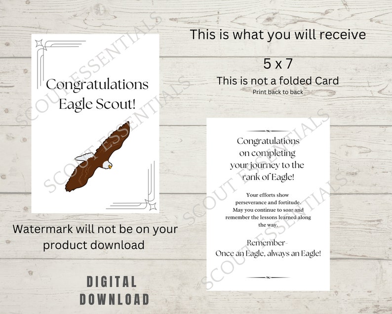 Eagle Scout Congratulations Card - Etsy
