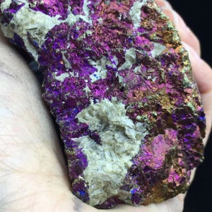 284g Rare Rainbow Ore Porphyry Copper Siderite Iron Ore Minerals image 4