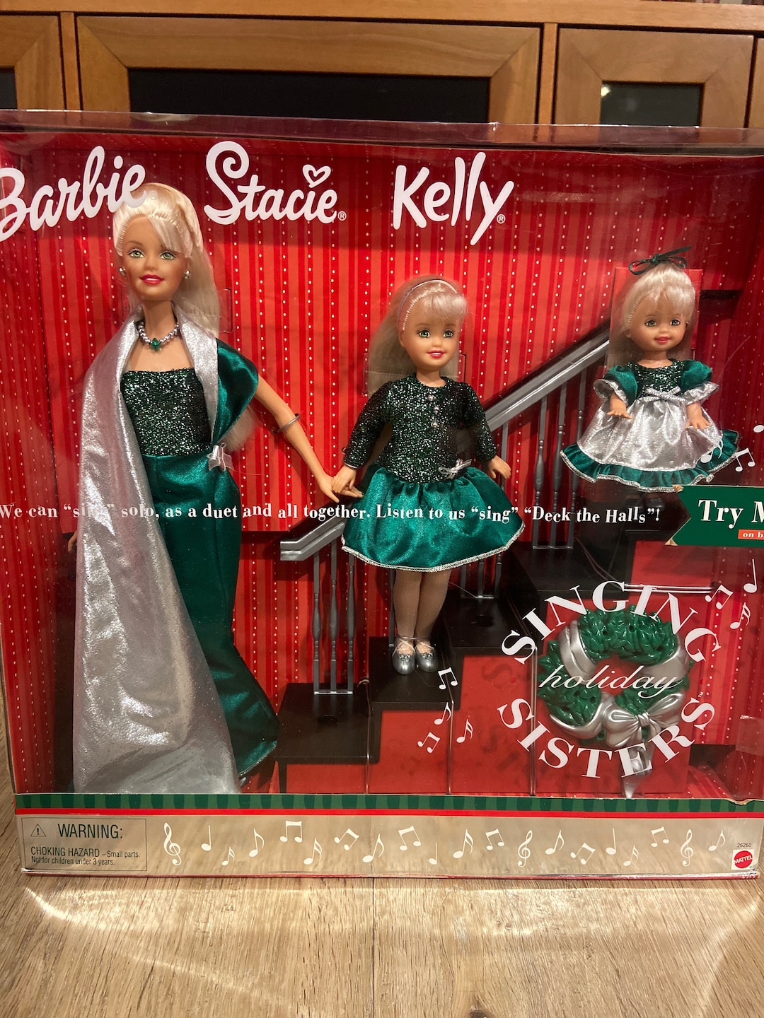 Holiday Sister Barbies on Stairs - Etsy