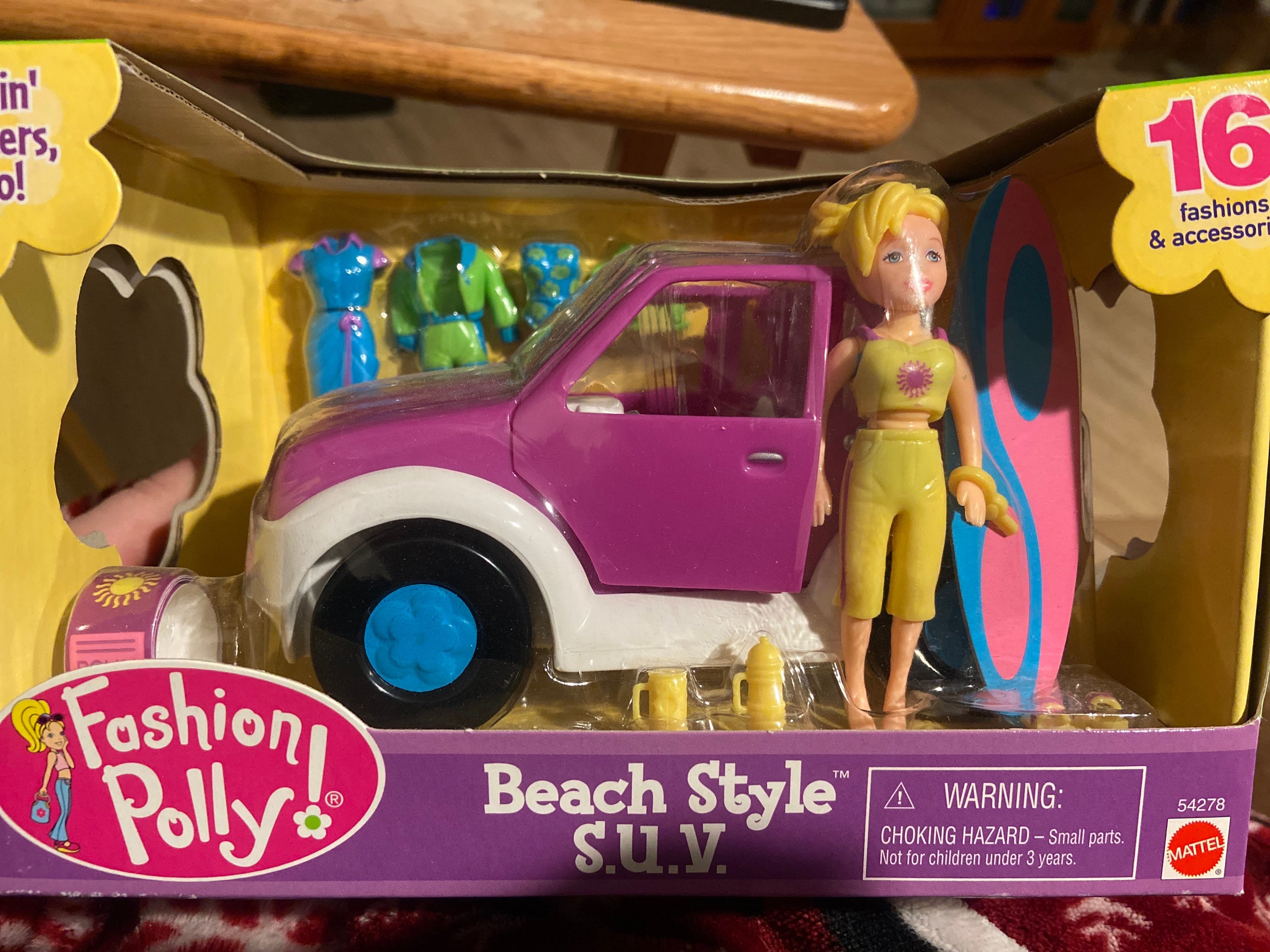 NEW Polly Pocket Fashion Game Board Tin Box Puzzle Dolls RARE Beach Playset  HTF