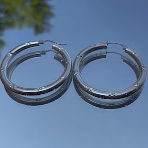 vintage silver hoop earrings