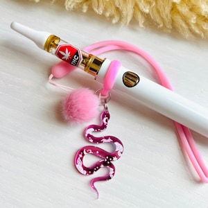 Pulseira Vape Charm Deluxe / SNAKE N'POOF / Suporte Pompom Vape / Acessórios 420 / Pulseira Ecig e Vape com Charme Fofo / Idéia de Presente 420