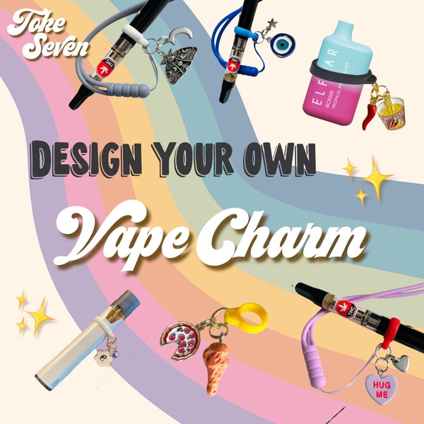 Custom Vape Charm Accessory / Design Your Own Dab Pen Holder / Customizable Weed 510 Battery Lanyard or Wristlet / Vaping Fashion Gift