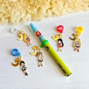 セーラームーン ベイプチャーム / シリコングリップ付きかわいいアニメ ベイプチャーム / 420 アクセサリー / 電子タバコ & ベイプチャーム / ストーナーガールギフト