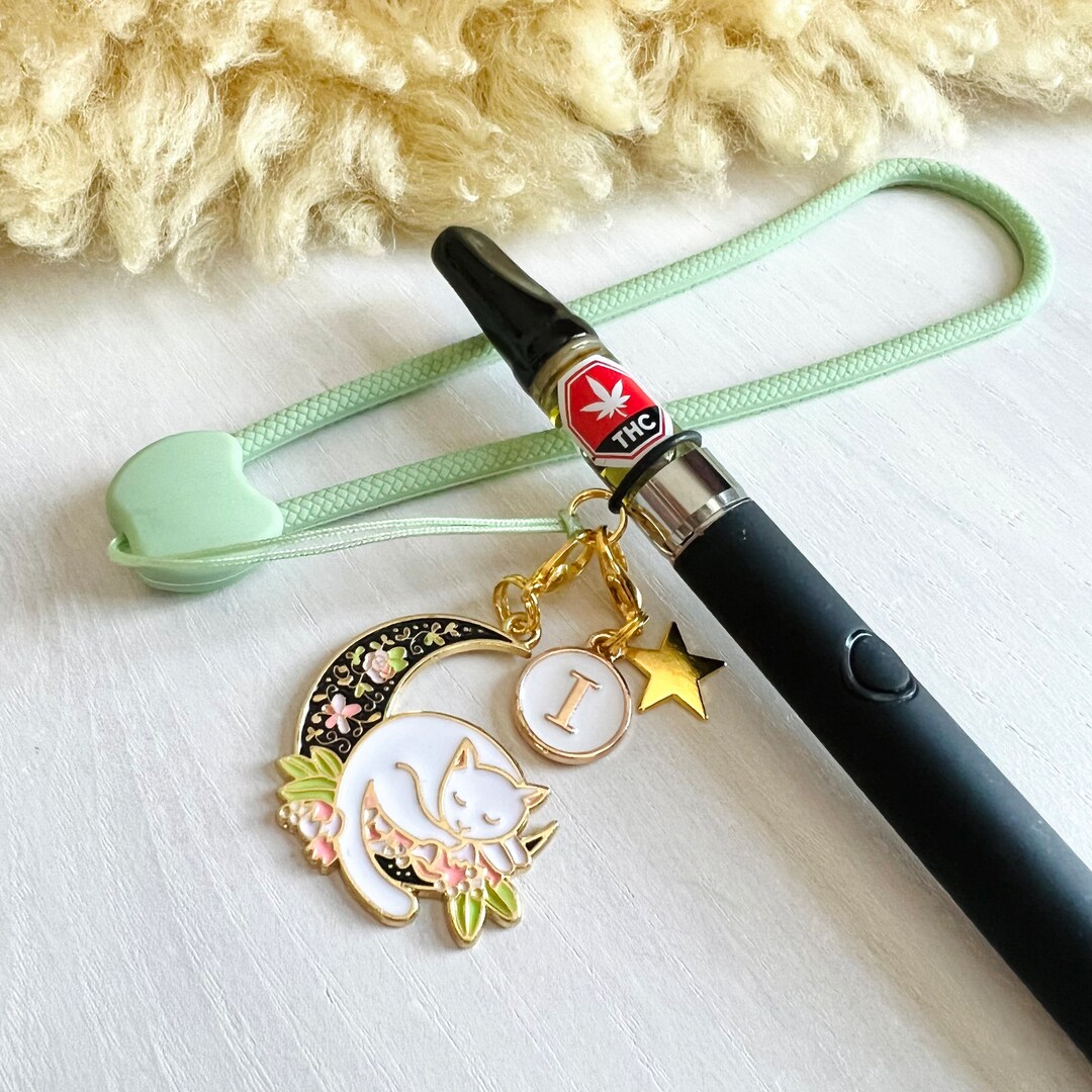 Custom Vape Charm Wristlet / MINT MOON CAT / Letter Vape Etsy