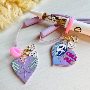 Pulsera con dije de vape personalizado / HORROR HOTTIE / Llámame y agárrate el trasero / Stoner Girl / Pulsera de cigarrillo electrónico y vape con dije lindo / Idea de regalo 420