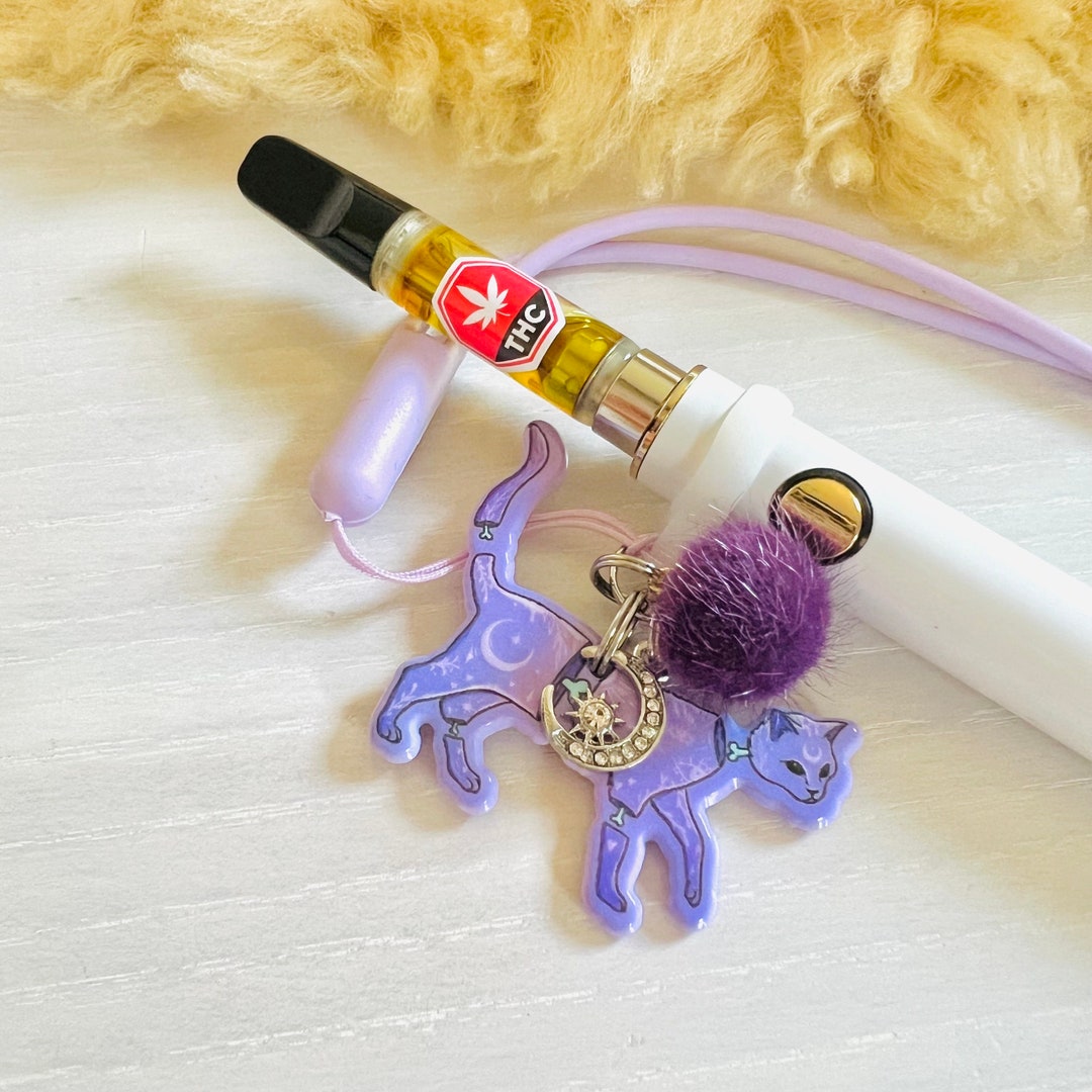 Deluxe Vape Charm Wristlet / ZOMBIE KITTY / Cat Vape Holder / 420