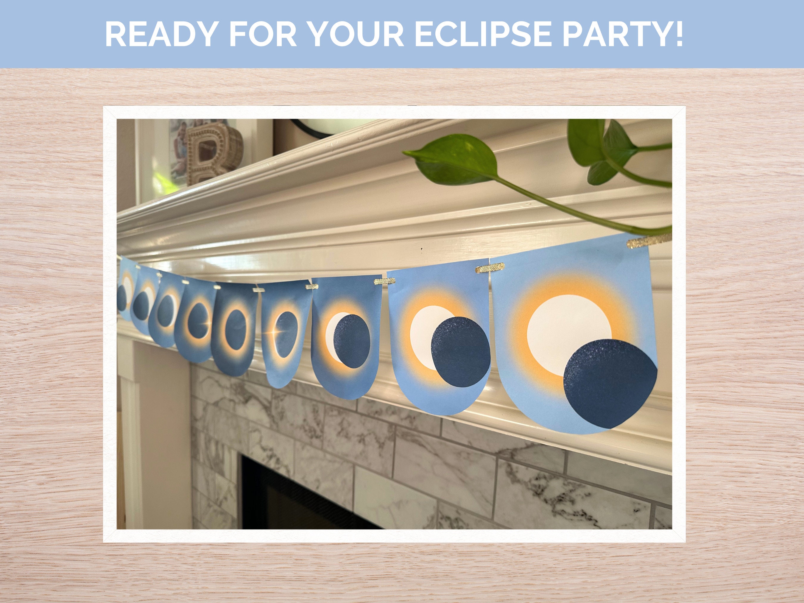 Solar Eclipse 2024 Party Banner, Printable Digital Download, Decoration