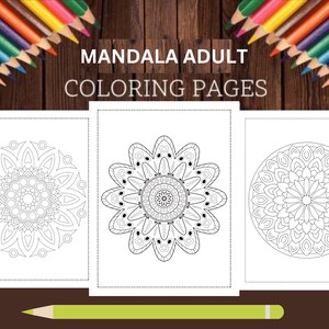Printable Mandala Adult Coloring Pages | Mandala Coloring Pages | Adult Mandala Coloring Pages | Kids Mandala Coloring Pages |