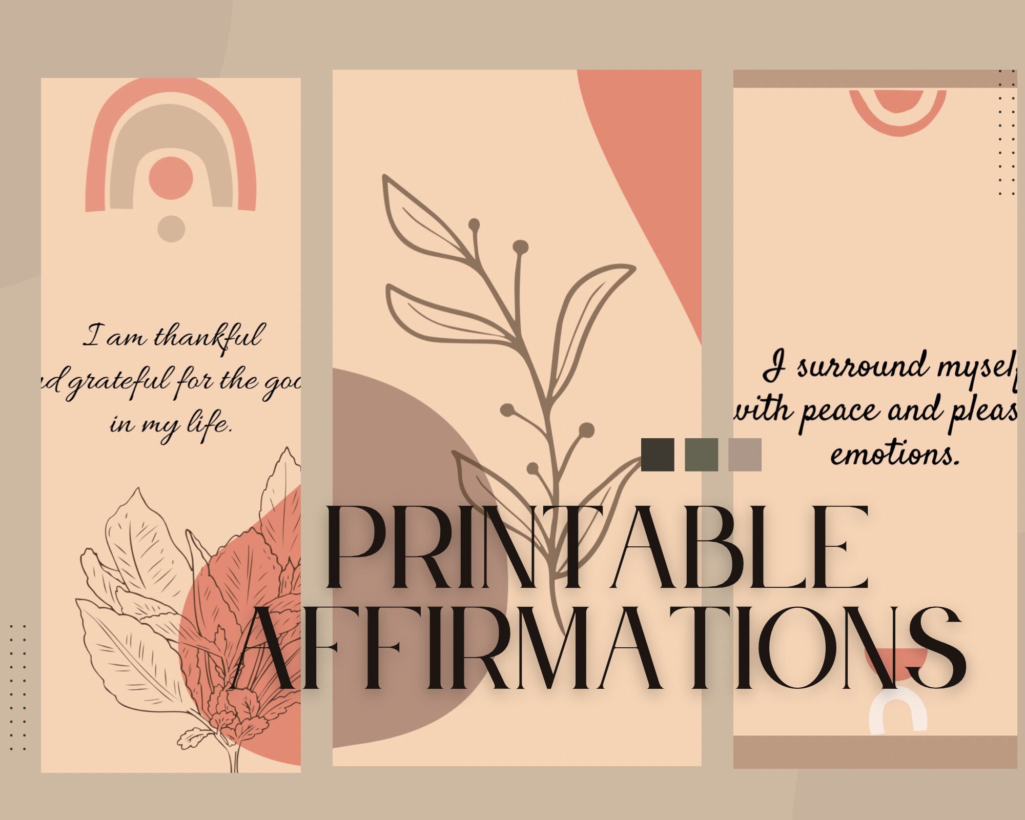 Boho Affirmation Cards, Printable Affirmations, Boho Affirmation Deck ...
