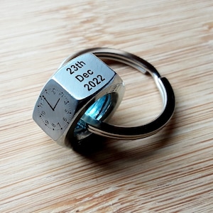 The Moment You Became My Daddy Nut keyring, personalized keychain, Personalized  Steel Key Ring, Deep Engraved Unique Keyring