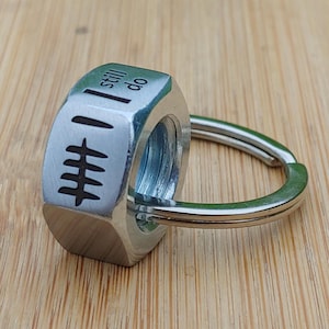 6th Anniversary Gift, 6th wedding anniversary, iron anniversary gifts, 6th wedding anniversary gift For Him Tally mark keyring