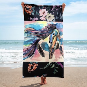 Colorful Horse Towel