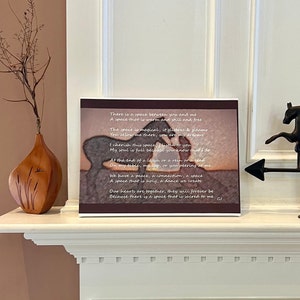 Horse Poem Canvas Print: Sacred Space Animal Bond Wall Decor