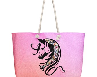 Oversized Weekender Equestrian Tote Bag