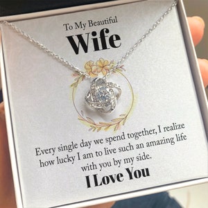 Para minha linda esposa, colar de presente para esposa, colar de presente de aniversário para esposa, colar de presente de aniversário para esposa, presente do marido