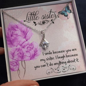 To My Loving Sister, Gift Necklace For Sister, Birthday Gift Necklace For Sister, Gift Necklace From Brother, Sister