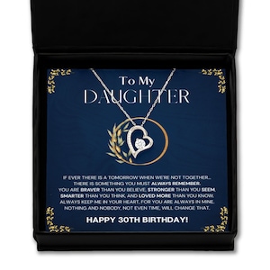30. Geburtstag Geschenk Halskette für Tochter, 30. Geburtstag Geschenk Halskette von Vater, Mutter, Solitär Kristall Halskette, glückliches 30