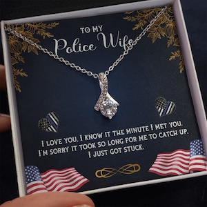 To My Police Wife, Police Wife Gift Necklace, Wife Birthday Gift Necklace, Wife Anniversary Gift Necklace, Gift From Husband