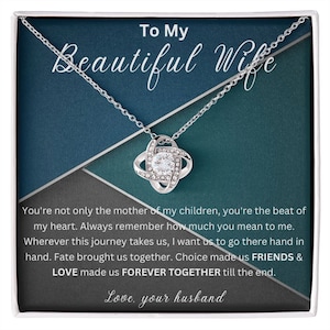 Wife Gift Necklace, To My Beautiful wife Gift Necklace, Birthday Gift Necklace For Wife , Anniversary Gift Necklace for Wife, From husband