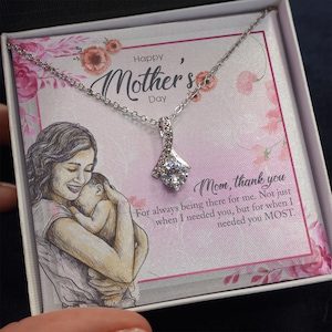 Happy Mothers Day, Mothers Day Gift necklace, Thank You Gift Necklace For Mother, Gift From Son, Daughter