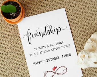 Best Friend Birthday Card, For Bestie, Personalised Best Friend Birthday Card, Bestie Birthday Card, Birthday Gift To Best Friend