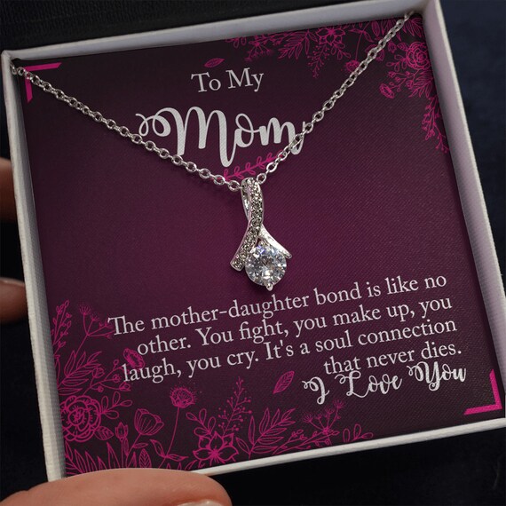Collana Per Figlia Collana Da Donna Per La Festa Della Mamma, Ciondolo A Forma Di Cuore, Con Amore, Mamma E Figlio, Design Abbraccio, Abbagliante Zirconi, Regalo Di Ciondolo Cuore Madre E Figlio