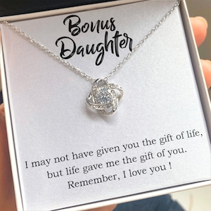 Collar de regalo para mi hijastra, collar de regalo para hijastra, regalo de madrastra, papá, collar de regalo de cumpleaños
