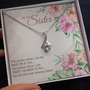 To My Sister Gift Necklace, Alluring Necklace, Birthday Gift Necklace For Sister, Gift Necklace From Brother , Sister