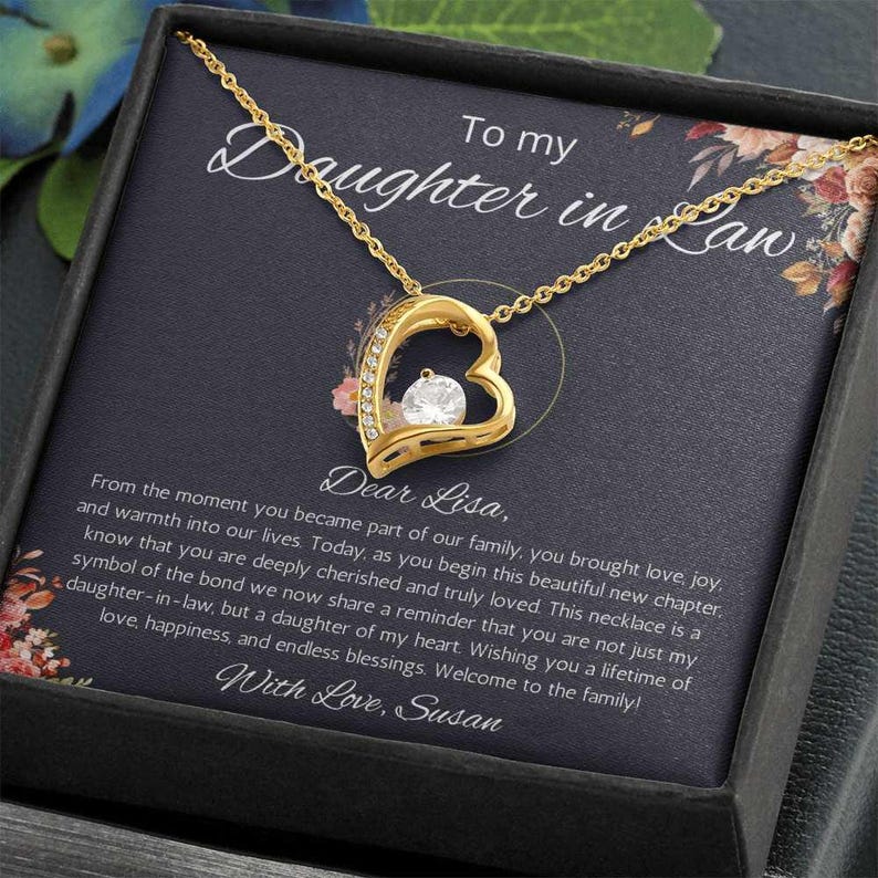 Personalized Forever Love Necklace - Gift Idea For Daughter In-Law - To My Daughter In Law main image 1