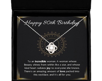 Collar con tarjeta de mensaje, regalo de joyería de feliz 80 cumpleaños para mujer que cumple 80 años, collar de regalo de 80 cumpleaños para hermana, amiga, esposa, m...