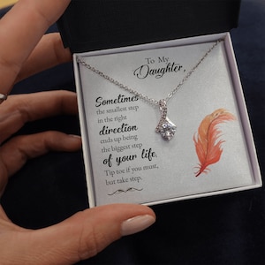 An meine Tochter Geschenk Halskette, Geburtstagsgeschenk Halskette von den Eltern, Papa, Mama, Geburtstagsgeschenk Halskette für Tochter, Wertschätzung Geschenk