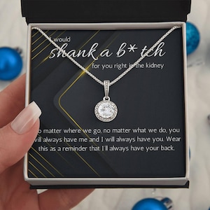 Funny best friend gift for birthday, gift for sister, birthday gift for her, funny gift for women, friendship jewelry, best friend gift n...
