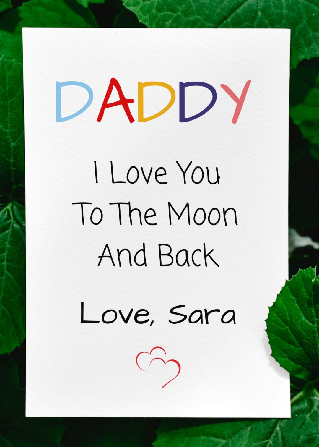 Birthday Card for Daddy I Love You to the Moon and Back Card ...