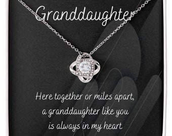 Collier cadeau petite-fille, collier cadeau d'anniversaire pour petite-fille, cadeau de grand-mère, grand-père, Noël, collier de remise des diplômes