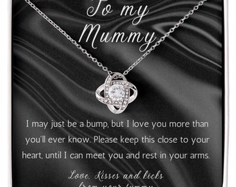 New Mom Gift Necklace, Mom To Be Gift, Pregnancy Gift For Mom, Love Knot Gift Necklace, Gift for Pregnant Mom, Expecting Mom