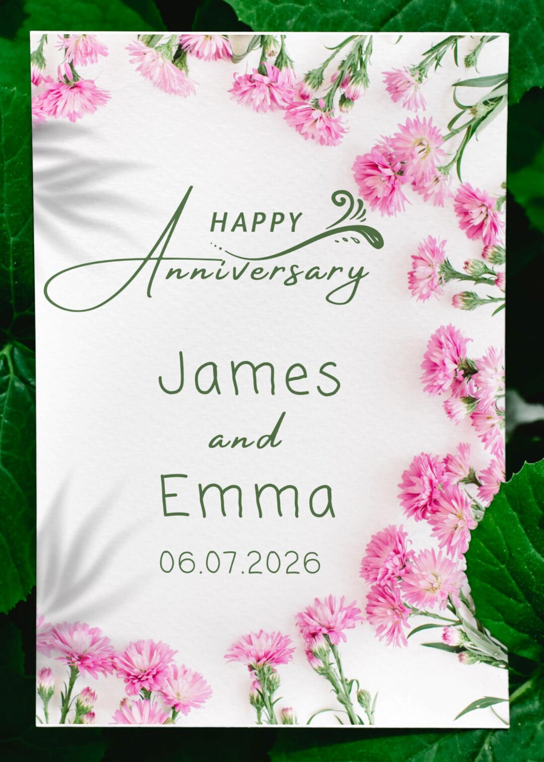 Custom Anniversary Card for Couple, Anniversary Card, Husband, Wife ...