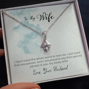Gift Necklace For Wife, Alluring Beauty Necklace Gift, Birthday Necklace For Wife, Anniversary Gift Necklace For Wife