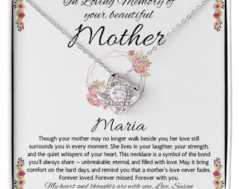 Regalo de condolencia por la pérdida de una madre, Regalo conmemorativo por la pérdida de una madre, Joyería para hija, En memoria de mamá, Regalo de pésame, Regalo por la pérdida de mamá,