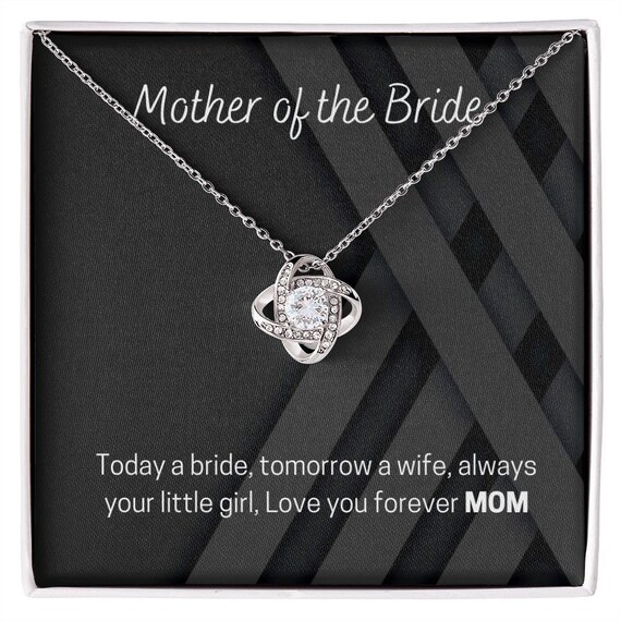 Mother of the Bride Gift Necklace, Love Knot Gift Necklace