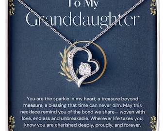 Collier cadeau petite-fille de grand-mère cadeau grand-père anniversaire Noël cadeau de remise des diplômes Collier amour éternel de grand-père grand-mère
