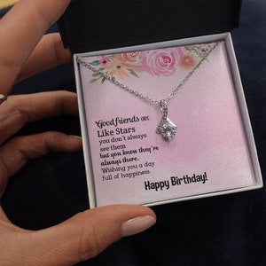 Bestie Birthday gift Necklace, Unbiological Sister Gift Necklace, Bff Gift Necklace For Birthday, Best Friend Birthday Gift Necklace