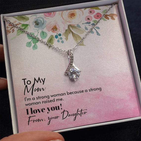Acquista 1 pz collana da donna amore ti amo mamma collana con ciondolo collana di cristallo regalo per la festa della mamma gioielli di moda in Italia a partire da 3.48