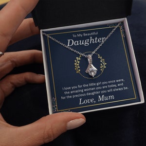 Colar de presente para minha linda filha, colar de presente de aniversário para filha, colar de presente para mãe, mãe, colar de mãe amorosa