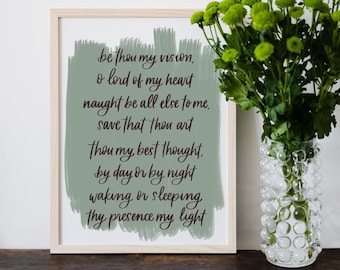 Be Thou My Vision Hymn Printable | Christian Digital Download | Hymn Wall Art |