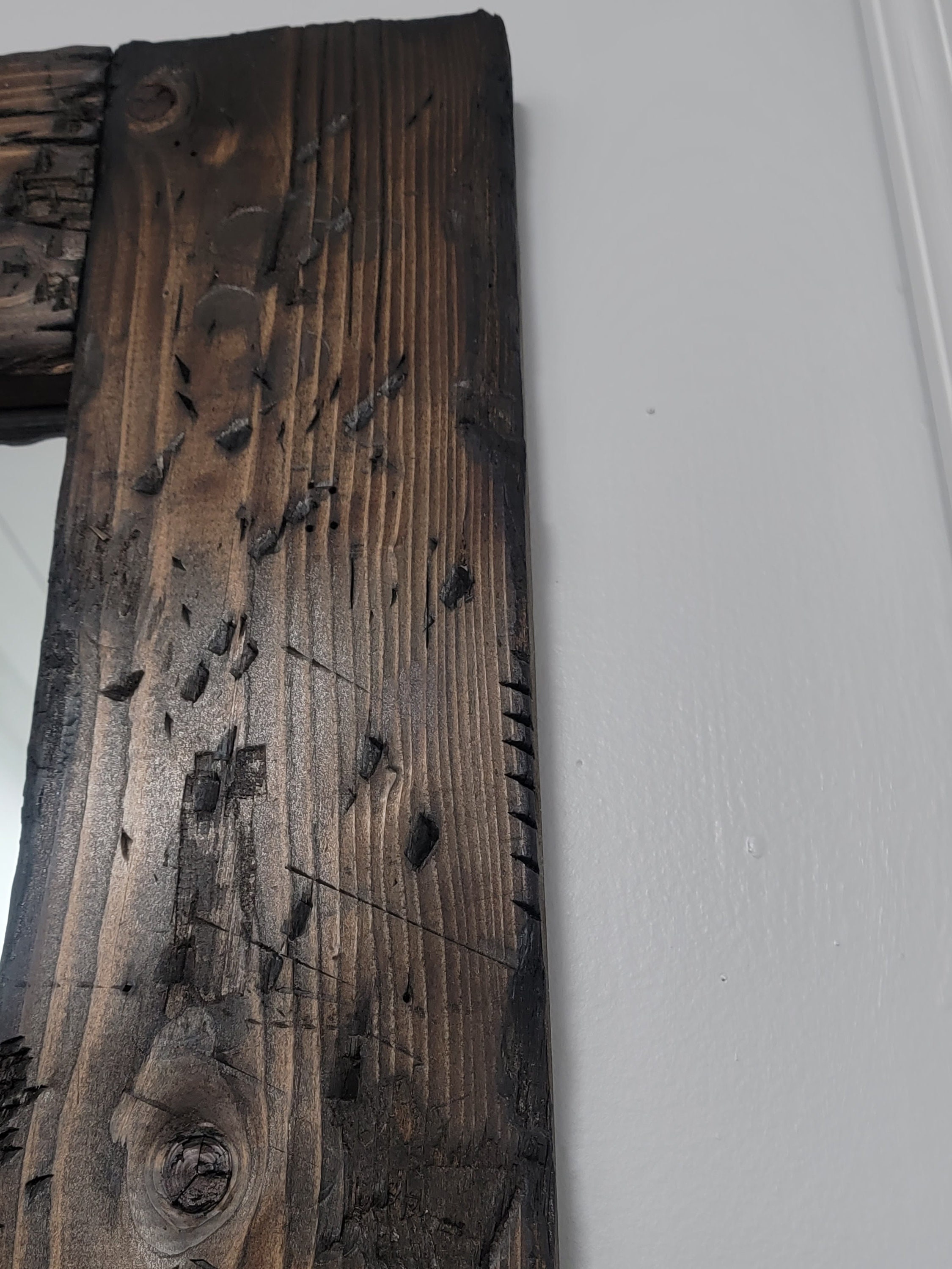 Rustic Distressed Wood Full Length Mirror - Etsy
