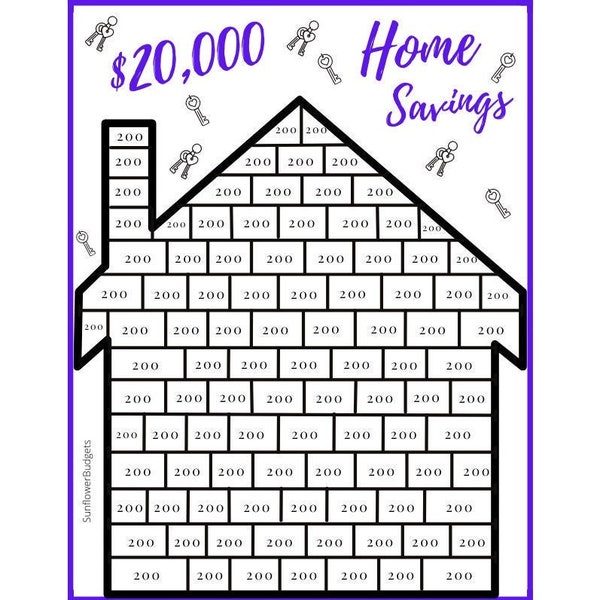 Home Savings Challenge, Printable