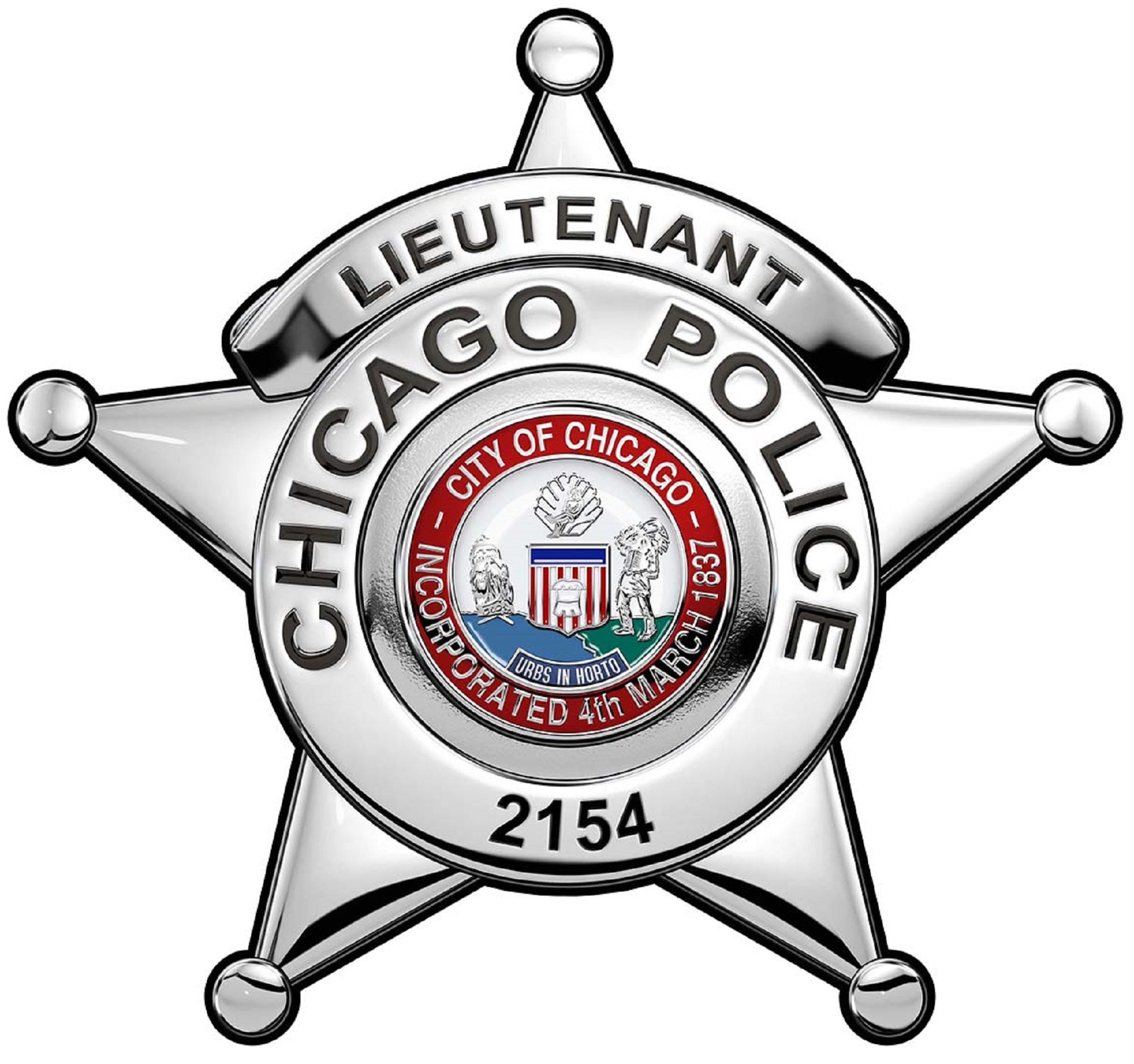 Chicago Police Department (lieutenant) Badge All Metal Sign With