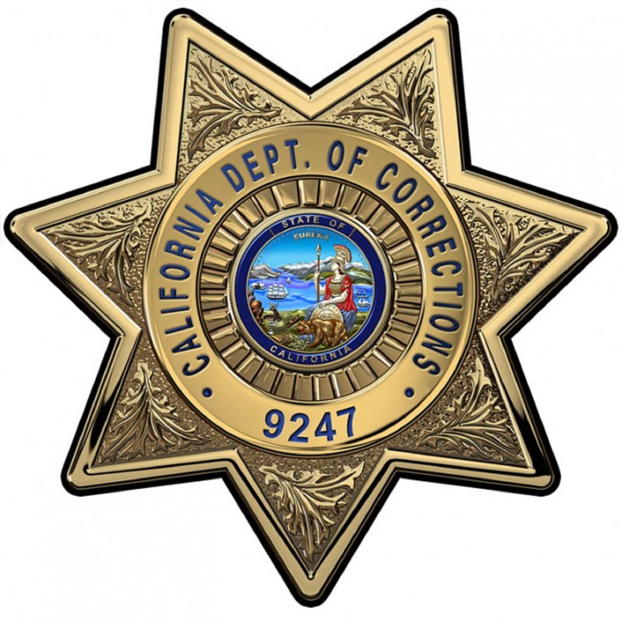 California Department of Corrections officer Badge All Metal Sign With Your  Badge Number Added. 