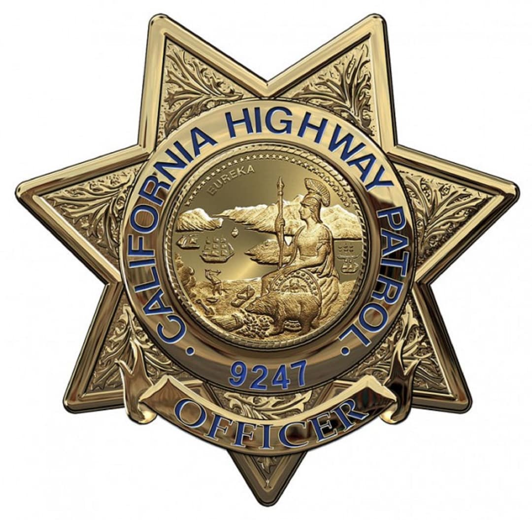 CHP 現行2nd Badge California Highway Patrol (OFFICER) Badge All Metal Sign